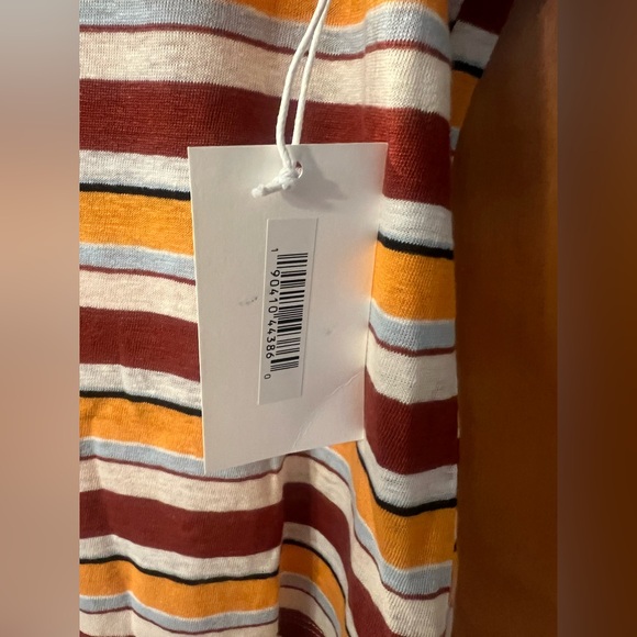 Frame Linen Striped Racerback Tank In Sunrise Multi NWT - Picture 4 of 7